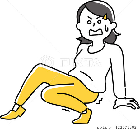 腰を抜かした女性 122071302