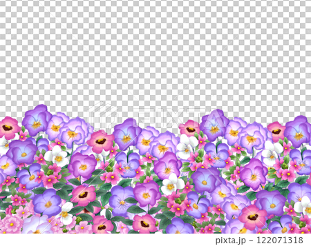 Watercolor painting: Hand-drawn flower material 02 122071318