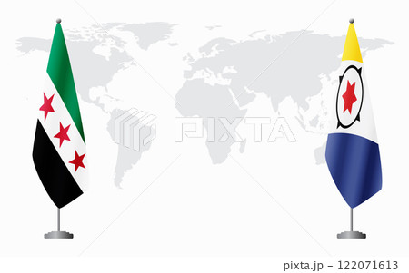Syrian Revolution and Bonaire flags for official meeting 122071613