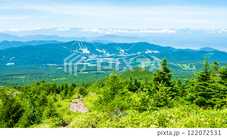 夏の四阿山・根子岳登山(中尾根コース:北アルプス方面の眺め) 夏の四阿山・根子岳登山(中尾根コース:北アルプス方面の眺め) 122072531