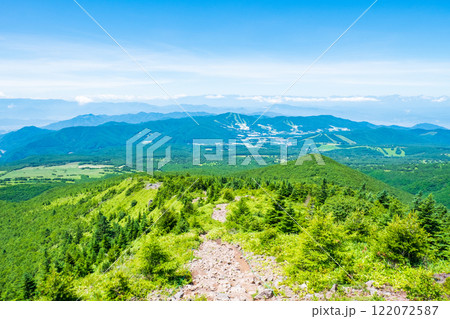 夏の四阿山・根子岳登山（中尾根コース：北アルプス方面の眺め） 122072587