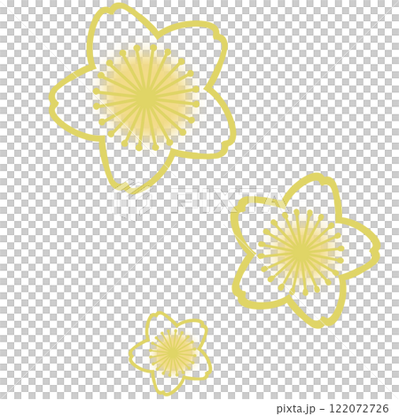 黃色簡單櫻花插畫 黃色簡單櫻花插畫 122072726