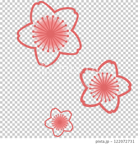 深粉紅色簡單櫻花插畫 深粉紅色簡單櫻花插畫 122072731