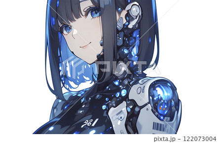 サイボーグ美少女のアニメイラスト 122073004