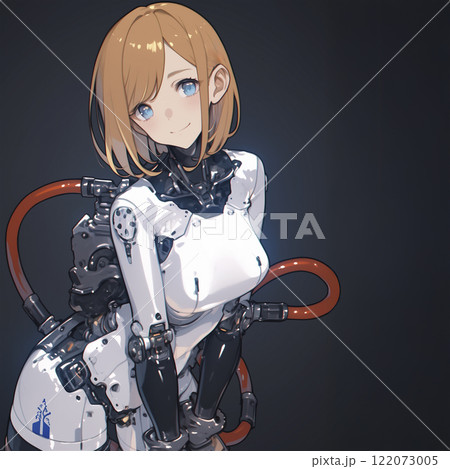サイボーグ美少女のアニメイラスト 122073005