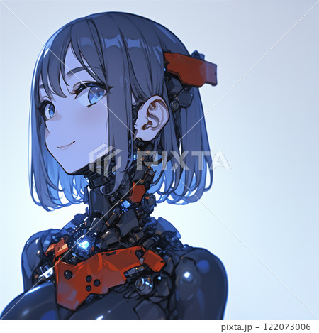 サイボーグ美少女のアニメイラスト 122073006