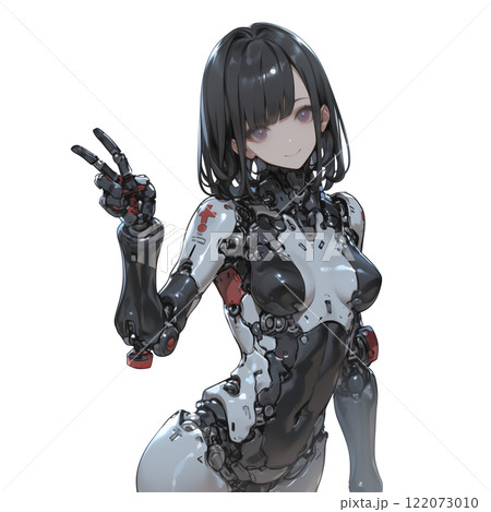 サイボーグ美少女のアニメイラスト 122073010
