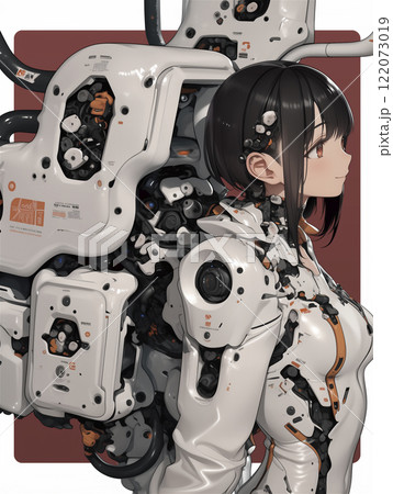 サイボーグ美少女のアニメイラスト 122073019