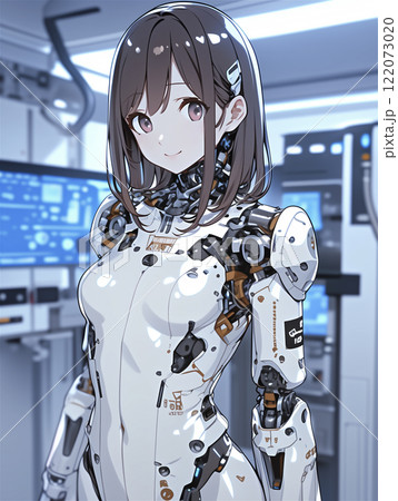 サイボーグ美少女のアニメイラスト 122073020