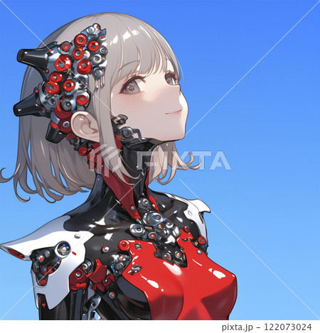 サイボーグ美少女のアニメイラスト 122073024