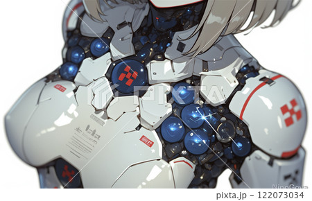 サイボーグ美少女のアニメイラスト 122073034