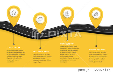 Road Infographics Template 122073147