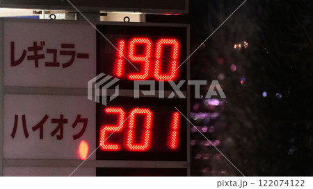 高騰するガソリン価格のイメージ 高騰するガソリン価格のイメージ 122074122