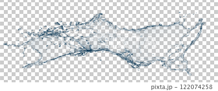 3d illustration of abstract blue waves and splashes 3d illustration of abstract blue waves and splashes 122074258