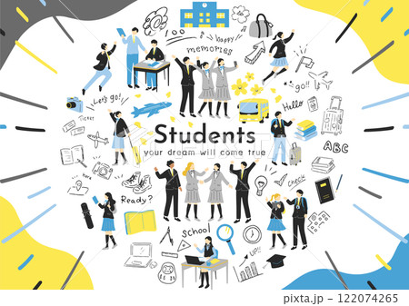 学校生活を楽しむ生徒たち 122074265