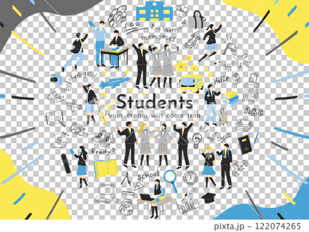 学校生活を楽しむ生徒たち 122074265