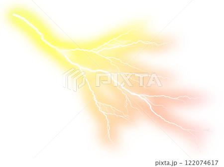 光る稲妻の3dイラスト 122074617