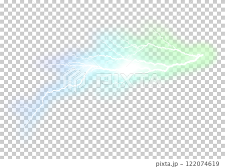 發光閃電的 3d 插圖 122074619