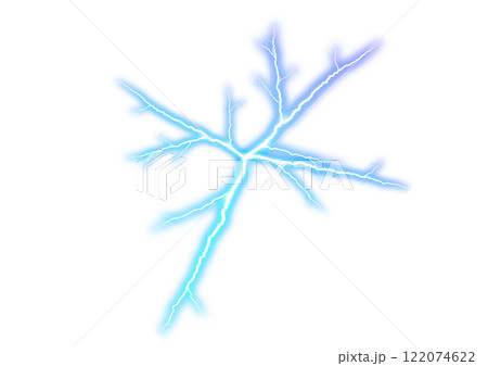 光る稲妻の3dイラスト 122074622