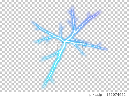 光る稲妻の3dイラスト 122074622