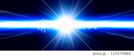 黒い背景に抽象的な青い光線の3dイラスト 黒い背景に抽象的な青い光線の3dイラスト 122074868