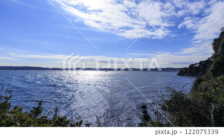 東京湾の元要塞の猿島の冬 122075339