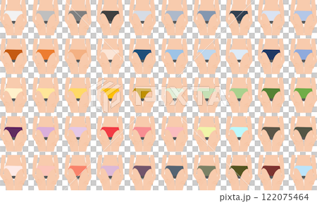 Underwear illustration set Underwear illustration set 122075464