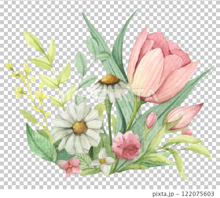 Watercolor floral bouquet set for wedding, stationery, invitations, cards. Watercolor floral bouquet set for wedding, stationery, invitations, cards. 122075603