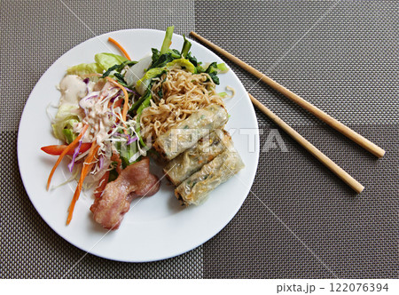 Vietnamese breakfast on a plate Vietnamese breakfast on a plate 122076394
