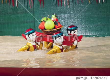 SAIGON, VIETNAM - JANUARY 05, 2015 - Traditional water puppet theater SAIGON, VIETNAM - JANUARY 05, 2015 - Traditional water puppet theater 122076549