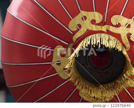 Red Chinese lantern, view from below Red Chinese lantern, view from below 122076640