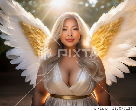 Angel woman with wings 122077124