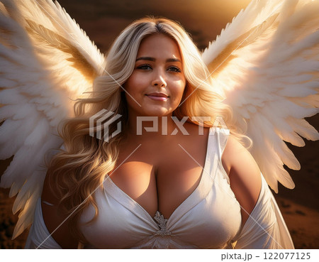 Angel woman with wings 122077125