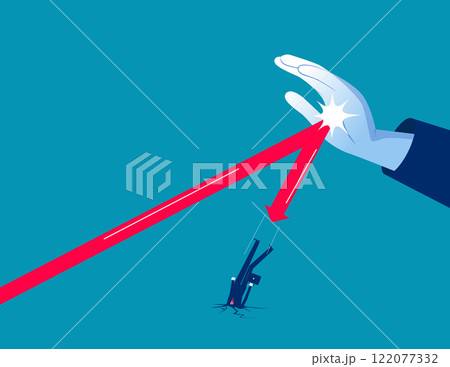 Business rejection. Business change and protection vector flat style Business rejection. Business change and protection vector flat style 122077332