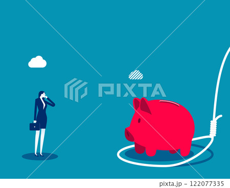 Business with finance trap, Business vector flat style 122077335