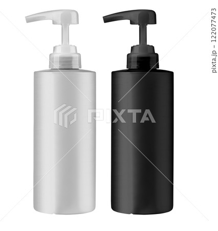 two cosmetic bottles two cosmetic bottles 122077473