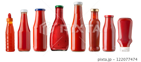 Bottles of Ketchup isolated Bottles of Ketchup isolated 122077474