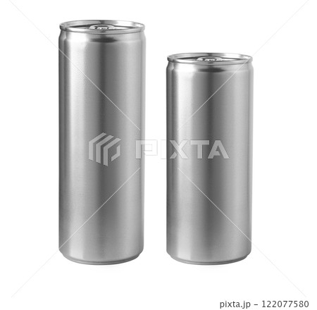 Aluminum slim cans isolated 122077580