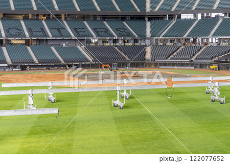 Fビレッジ　北海道ボールパーク　ESCONフィールドHOKKAIDO　芝生の養生照明　北海道北広島市 122077652