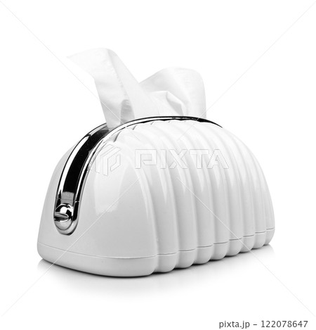 Tissue holder isolated on white background 122078647