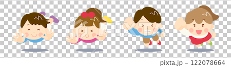 飛び上がる子供たちのセット 飛び上がる子供たちのセット 122078664
