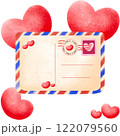 valentine postcard with hearts  122079560