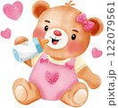 baby bear wih hearts and love valentine  122079561