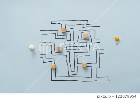 Conceptual image of brainstorming and effort to achieve your goals and ambitions 122079954