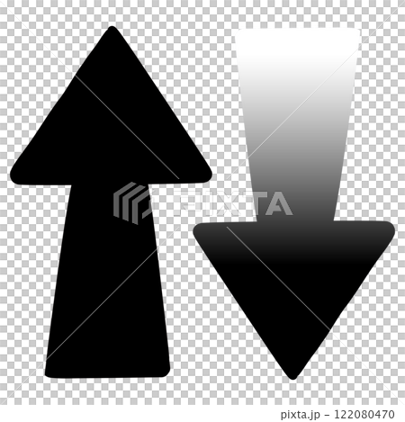 Hand-drawn black and gradient arrows 122080470