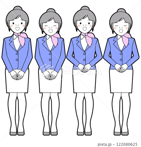 お辞儀する女性 お辞儀する女性 122080625