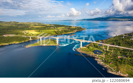 Whirlpools of the maelstrom of Saltstraumen, Nordland, Norway 122080694