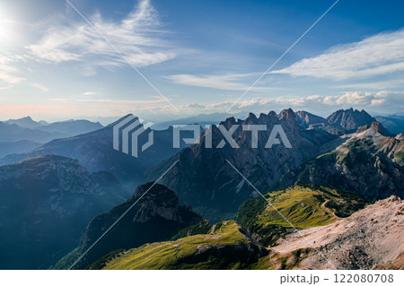 National Nature Park Tre Cime In the Dolomites Alps. Beautiful nature of Italy. 122080708