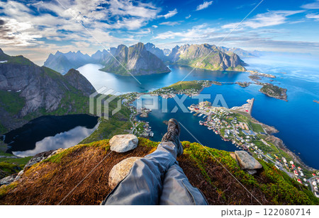 Lofoten archipelago Fisheye lens. cc of the Lofoten Islands. 122080714