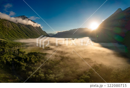 Beautiful Nature Norway aerial photography. 122080715